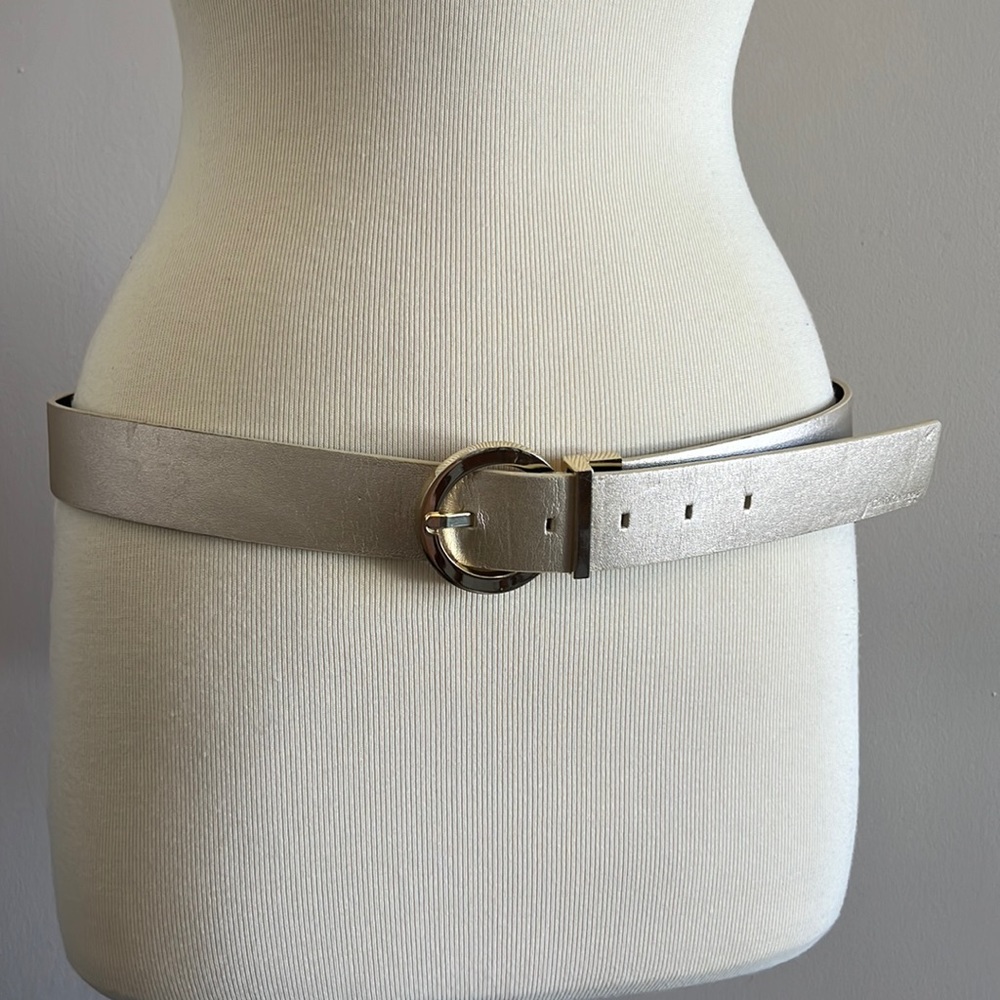 Calvin Klein Jeans gold and black reversible belt